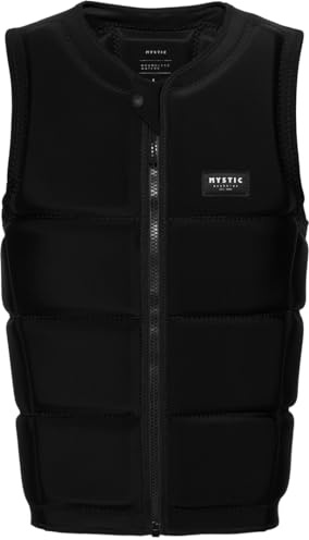 Mystic Watersports - Surf KiteSurf & Windsurfing Mens Star Front Zip Wake Impact Vest Top - Black