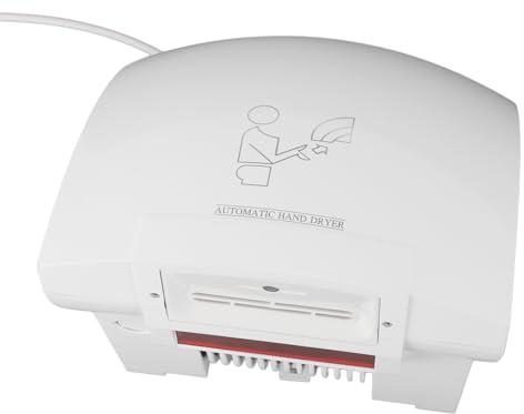 Topiky 1200 W Händetrockner, Automatische Kommerzielle Händetrockner für Badezimmer, Elektrischer Händetrockner Berührungslos, Handgebläse mit Warmem Wind, Wandmontierter Kompakter (EU)