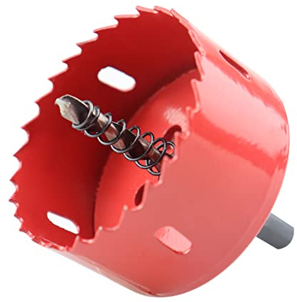 BOQIIKAR 75mm HSS Bi-Metal Hole Saw, Drill Bit Fast Hole Cutter with Arbor and Centring Drill for Wood, Sheet Metal, Plasterboard, Iron, Plastic