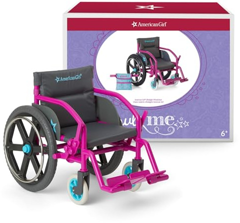 American Girl 18-inch Doll Ultralight Working Wheelchair with Padded Seat and Fabric Bag, for Ages 6+