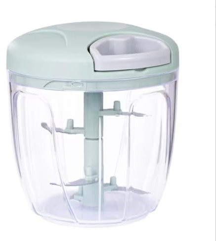 Generic Green Plastic Manual Vegetable Chopper with Stainless Steel Blade