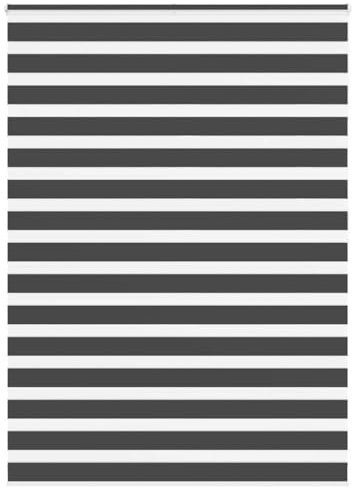 vidaXL Zebrarollo Schwarz 160x200 cm Stoffbreite 155,9 cm Polyester, Zebra-Rollo, Doppelrollo, Zebra-Jalousie für Fenster, Doppelrollo, Zebra-Rollo