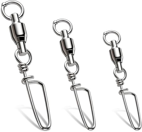 VEPEPE 30 Pack 1# Snap Swivels with Ball Bearing & Reinforced Welded Rings