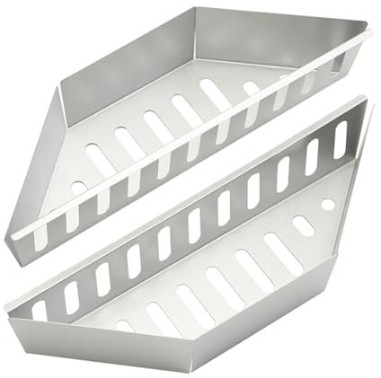 Vocdikficy Cesta para Carbón, Soporte para Carbón de Acero Inoxidable, Recipiente para Carbón, Cestas para Asar Briquet de Carbono Contorneadas (2 Piezas)