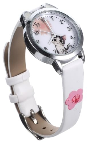 Healeved Children's Sports Watch Quartz Movement, Cartoon Cat Design, Suitable for Girls Outdoor Activities Random Color