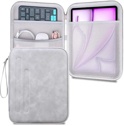 Lacdo Bolsa Blanda de Tableta Estuche para 13 New iPad Air M4 M3 M2 2026-2024, 13 New iPad Pro M5 M4 2025-2024, 12.9 iPad Pro 6 5 4 3 2022-2018, Estuche Protector rígido para Tablet, Gris