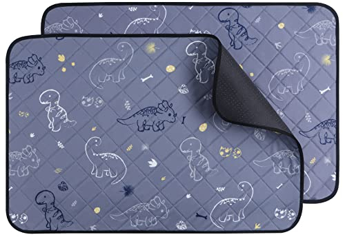 IEUUMLER 2 Stück Welpenunterlagen Waschbar für Hunde, Wiederverwendbar und Schnell Absorbierend PIPI Matten Trainingseinlagen für Laufstall/Autositz/Sofa FC013 (Grau, 60*45CM)