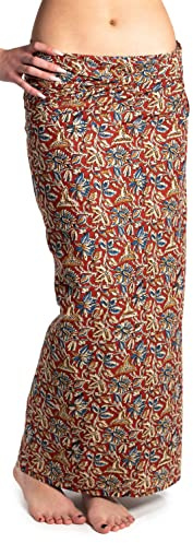 ufash Falda de pareo para mujer de la India, tradicional impresa a mano, unisex para hombres y mujeres. Faldas bohemias gipsy y hippie, varios diseños, Design 23 1, Talla única