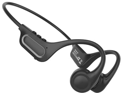 SANOTO Casque à Conduction Osseuse Bluetooth 5.3, Oreille Ouverte, Port Type-C, IPX6, pour Jogging et Cyclisme