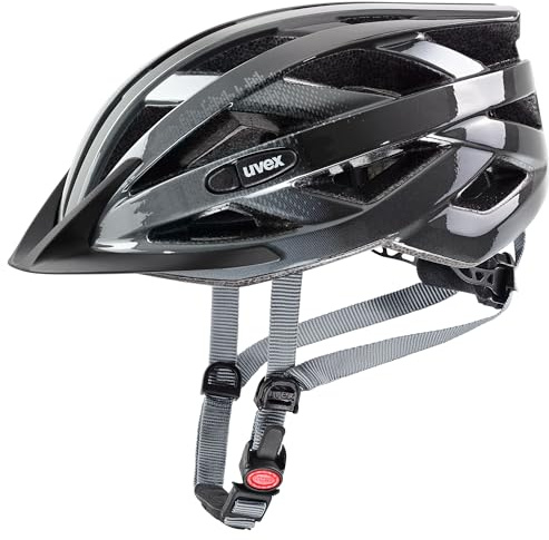uvex air Wing - Leichter Fahrradhelm für Damen und Herren - individuelle Größenanpassung - Grey-Black - 56-60 cm