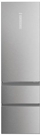 Haier 3D 60 Series 5 HTW5620ENMG - Frigorífico Combi, Cajones Direct Access, Conexión WIFI, Motor Inverter, My Zone, Cajón Humidity Zone, Total No Frost, Ancho 60cm, 414L, Iluminación LED, Inox