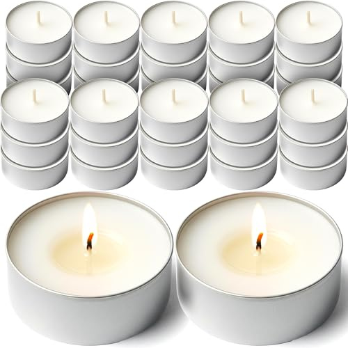 DecorRack 30 Tealight Candles, White Gardenia Scented (30 Pack)