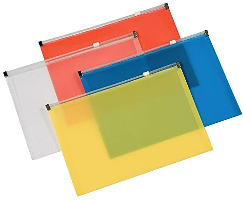 Q-Connect Document Zip Wallet A5 Assorted, Pack of 1