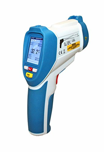 PeakTech P 4955 IR Thermometer Datenlogger bis 2200 °C, Infrarot Thermo-Hygrometer mit Dual Laser, Fotofunktion und Videoaufzeichnung