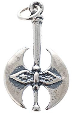Minoan dubbelhövdad yxa hänge Labrys antika Grekland museum kvalitet 3 cm