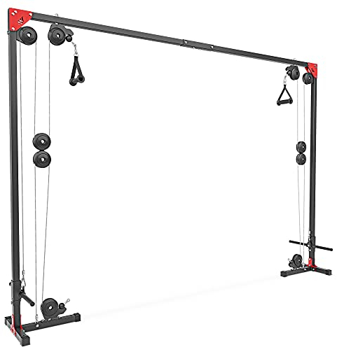 Marbo Sport, Kabelzug Fitness Kraftstation, Latzug Station, Klimmzugstange - Sportgeräte Fitnessgeräte für Zuhause - Kabelturm Homegym Trainingsgeräte - MH-W103 2.0, Made in EU