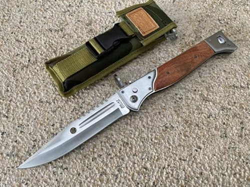 FARDEER Knife Cuchillo de herramienta para acampar al aire libre KA47,15 cm Hoja forjada con precisión de, Herramienta de Camping para Pesca, Caza, Actividad Deportiva