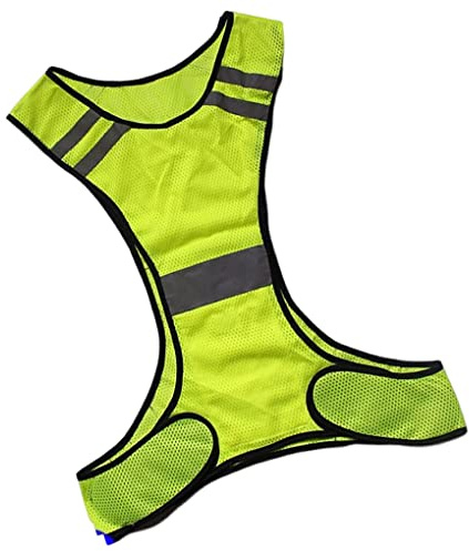 lopituwe Chaleco de rayas reflectantes Ropa ligera de visibilidad Construcción de tráfico Chaqueta de emergencia nocturna Ciclismo