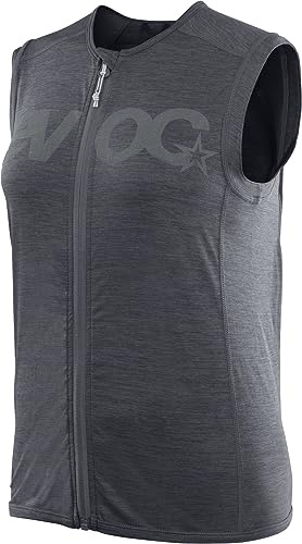 EVOC PROTECTOR VEST WOMEN, protector waistcoat (LITESHIELD FLEX back protector, S.LEISURE stretch material, AIRO FLEX hip belt, machine washable, size: M), carbon grey