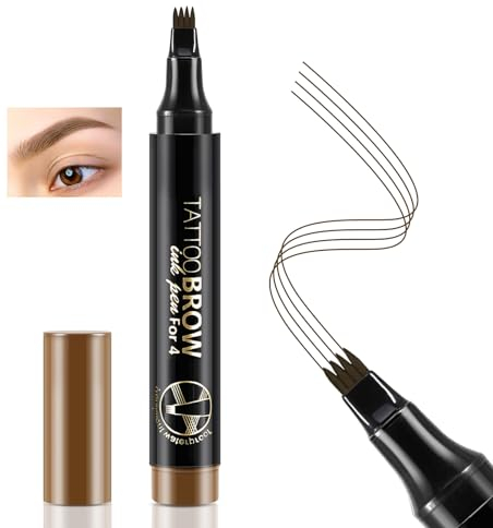 Boobeen Liquid Eyebrow Pen, Microblading Brow Pen con applicatore di precisione, matita per sopracciglia impermeabile per un trucco occhi di lunga durata