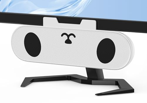 ADELGO USB Speakers for PC Desktop, Portable Computer Speaker for Laptop, Mini Soundbar Speaker with Clip-On Design for Monitor, Plug and Play