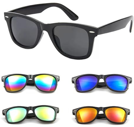 BSITSSS 5 PCS Lunettes de Soleil Homme Femme, Lunettes de Soleil Polarisées, Lunette de Soleil Protection UV400, Rétro Classique Lunette de Soleil Homme Polarisée, Lunettes de Conduite