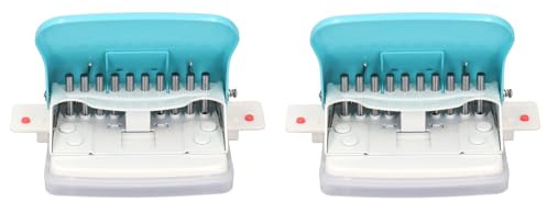 ZJchao Paper Binding Machine, 2 Pcs Handheld Portable Spiral A4 A5 A6 A7 Coil Book Round Hole Puncher Manual Binding Punching Book Binding Machines for Planners School Home