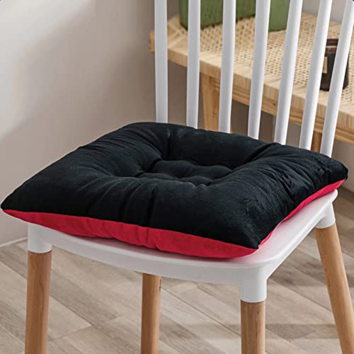 Set di 4 cuscini antiscivolo in memory foam per sedie da cucina, sala da pranzo, cuscini per sedili neri con clip