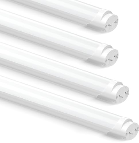 CYLYT Fluorescent Light Bulbs 48 inch, T8 LED Bulb 4 Foot Type A+B Replacement for F32T8 or F40T12 Tube, 26W 3400LM 4100K Cool White, Double or Single End Powered, 4-Pack