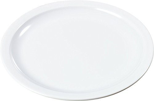 Carlisle FoodService Products Kingline Reusable Plastic Plate Appetizer Plate for Home and Restaurant, Melamine, 5.5 Inches, White, (Pack of 48)