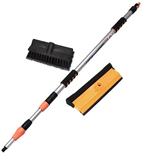AB Tools-Toolzone 3m Extendable Aluminium Car Wash Brush Telescopic Hose Water Cleaning Mop