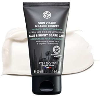 Yves Rocher - Tratamiento Rostro y Barba - Uso Diario para Rutina de Cuidado - Hidratación Instantánea - Calma la Tirantez y Suaviza la Barba - Textura en Gel Ultraligera y No Grasa