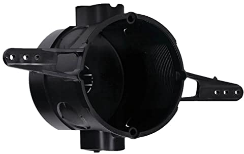 100 Stück Unterputz Gerätedose tief Ø60x62mm M20 Nagellaschen Montagehilfe Kunststoff PS Schwarz Voxura