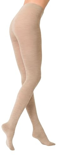 KUNERT SOFT WOOL COTTON SH, Collant in maglia da donna Donna, Beige-mel.,