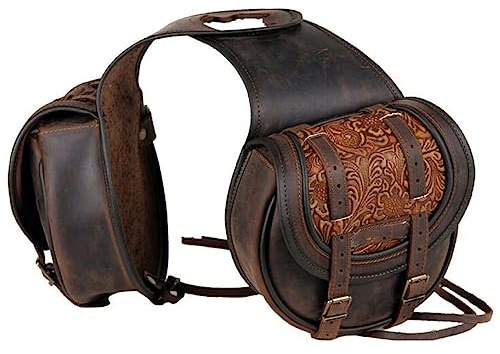 Borsa da sella in pelle occidentale con cinghie e fibbie in ottone/SS per cavalli/borsa da sella/borsa da sella per cavallo ME-WSB-047