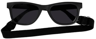Tabanzhe Polarized Sunglasses,UV Protection Sunglasses with Glasses Strap Flexible Frame,Soft Durable Toddler Sunglasse Decorative Accessories(Black)