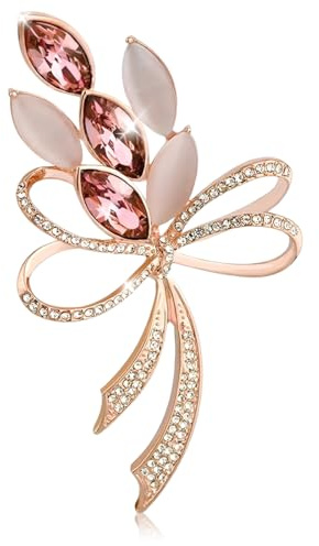 AFCJLTO Spilla da Donna di Sicurezza ClipFiore nastro spilla, Vintage elegante moda unico spilla di cristallo strass, Pin badges, accessori gioielli regali, strass pulsante(C)