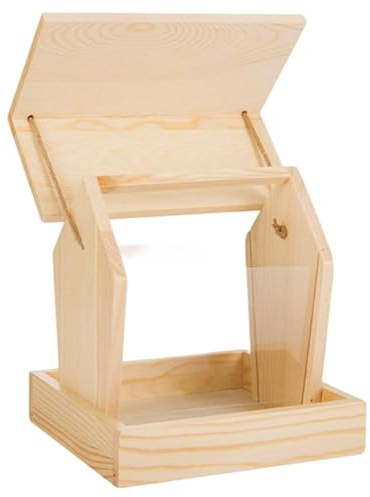 de Madera para Aves,Estación de Alimentación de Madera Colgable para Colibríes y Pájaros - s para Aves | Jardín, Balcón, Patio, Terraza, Árbol,