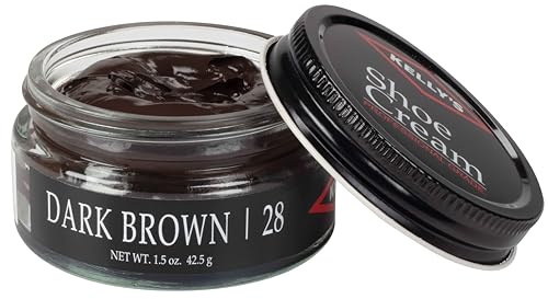 Kelly's Dark Brown Shoe Polish 1.5 oz - Professional Leather Shoe Cream