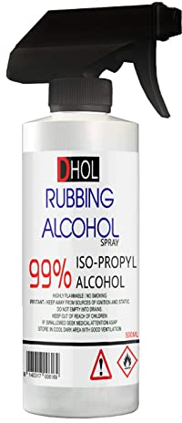 DHOL RUBBING Alcohol - IPA 99% - Isopropanol Alcohol 500ML Spray Bottle
