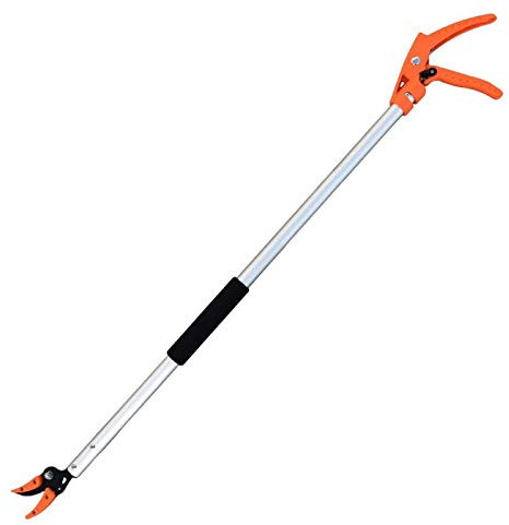 Fly Free Cesoie telescopiche – Tagliascarami | Forbici da giardino con manico lungo | Forbici professionali che non danneggiano le piante con raccoglitore di frutta per rami di rami