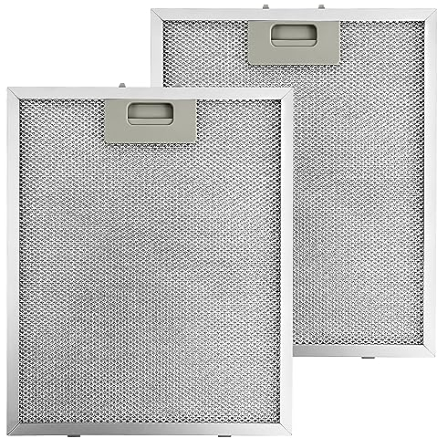 2 Pièces à Graisse pour Hottes Aspirantes, 315 x 254 mm Filtre à Graisse en Acier Inoxydable, Filtre d'évacuation d'air pour Hottes Aspirantes de Cuisine, Filtre à Métallique de Remplacement