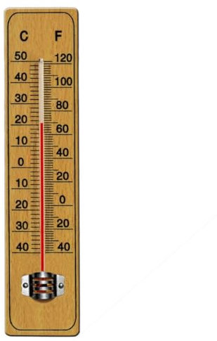 Traditional Wooden Room Thermometer to Measure Room Temperature - Can be used Indoor or Outdoor and is Ideal for Home, Office, Garden, Greenhouse or Garage