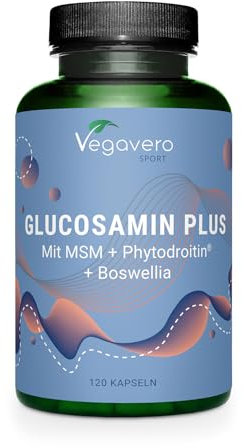 Glucosamina Condroitina Vegan | con MSM e Boswellia | Integratore per Articolazioni e Cartilagine | 1.000 mg di Glucosamine Solfato | Cruelty Free e Certificato in Laboratorio | Vegavero®