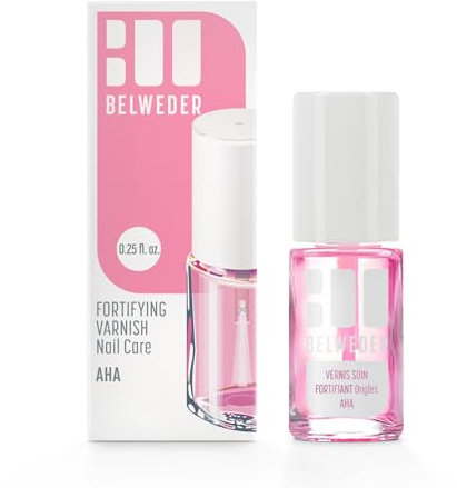BELWEDER - Vernis Fortifiant Ongles aux Acides de Fruits AHA 1 x 7,5ml - Vernis à Ongles Fragilisés, Dédoublés et Cassants – Vernis Transparent Ongle - Fortifie & Lisse - Soin Ongles