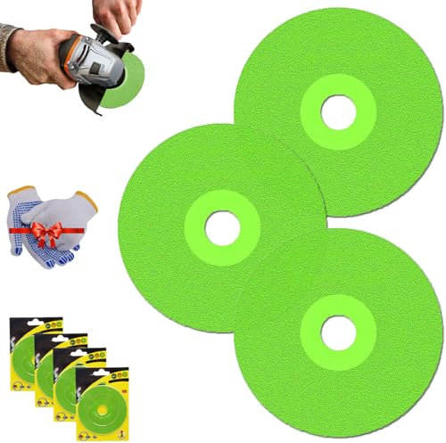 Snrtevu Rock Slab Grinding Disc, Diamond Grit, Gray, For Angle Grinders, 100mm/4” Diameter, 1mm Thick, 15mm Width