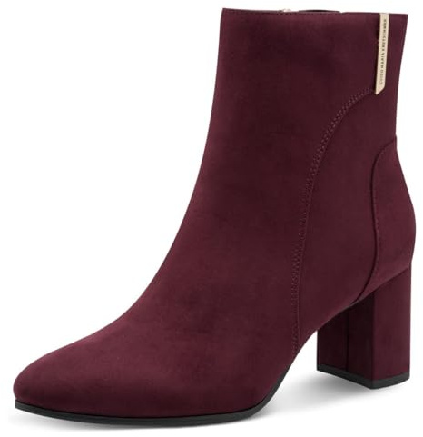 MARCO TOZZI by Guido Maria Kretschmer - Stivaletti da donna con tacco elegante a punta, Mulberry, 38 EU