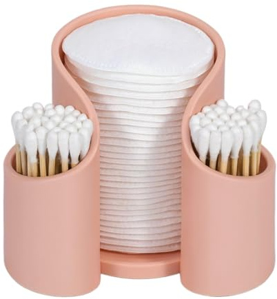 Qtips Dispenser Hållare - Väska För Resor Desktop-Dispenser | Badrum Floss Dispenser | Förvaringslåda Av Bomull | Säker Och Insipid Vanity Makeup Arrangör