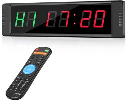 Marcador, Temporizadores progables, cronómetro for gimnasio, intervalo de Fitness, temporizador de intervalos montado en la pared, temporizador de reloj de 1 pulgada, hogar grande Para deportes