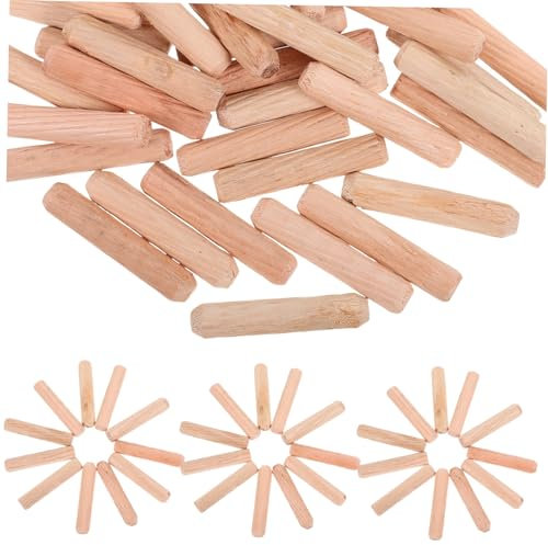 Zerodeko 1bolsa Conectores De Muebles De Corcho Pasadores De Madera Para Manualidades Accesorios De Carpintería Varillas De Madera Para Ensamblar Proyectos De Bricolaje